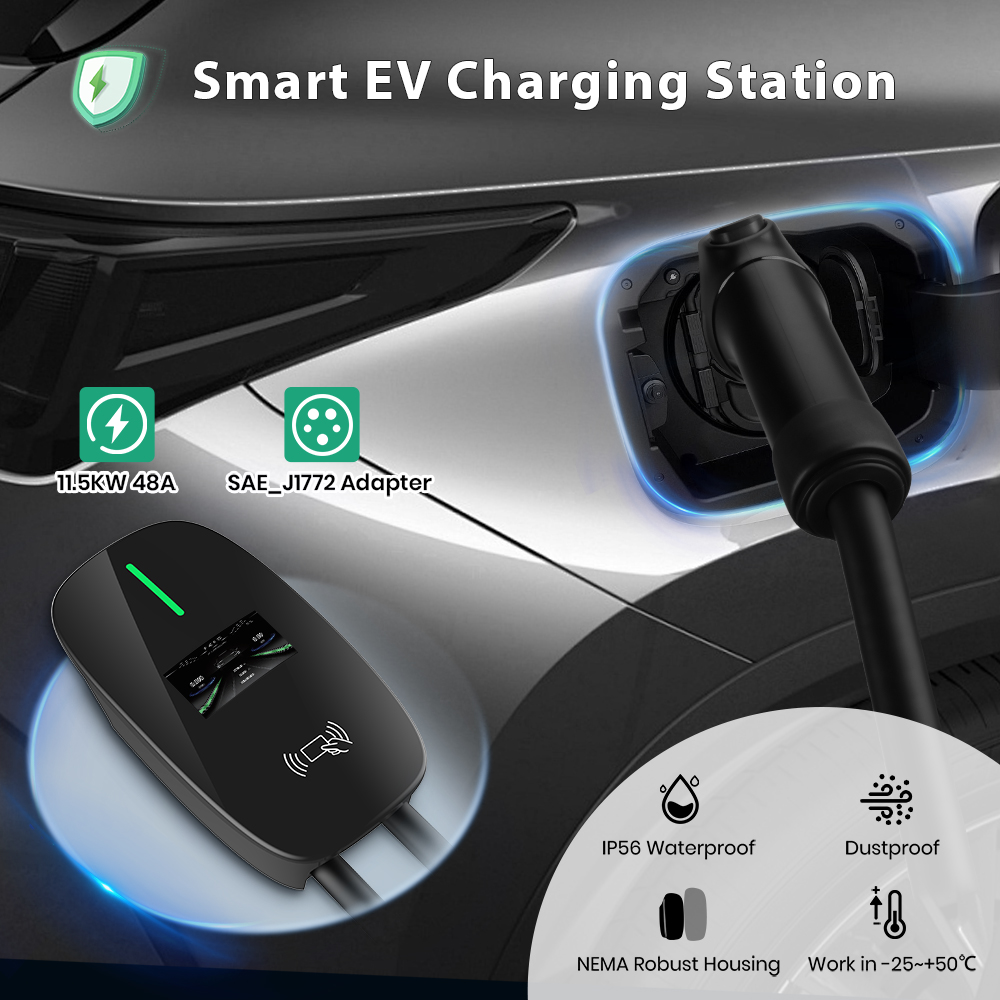 Junsun Seviye 2 EV Şarj Cihazı - J1772 Evse 32A Level 2 Charger incelemesi ve fiyatı