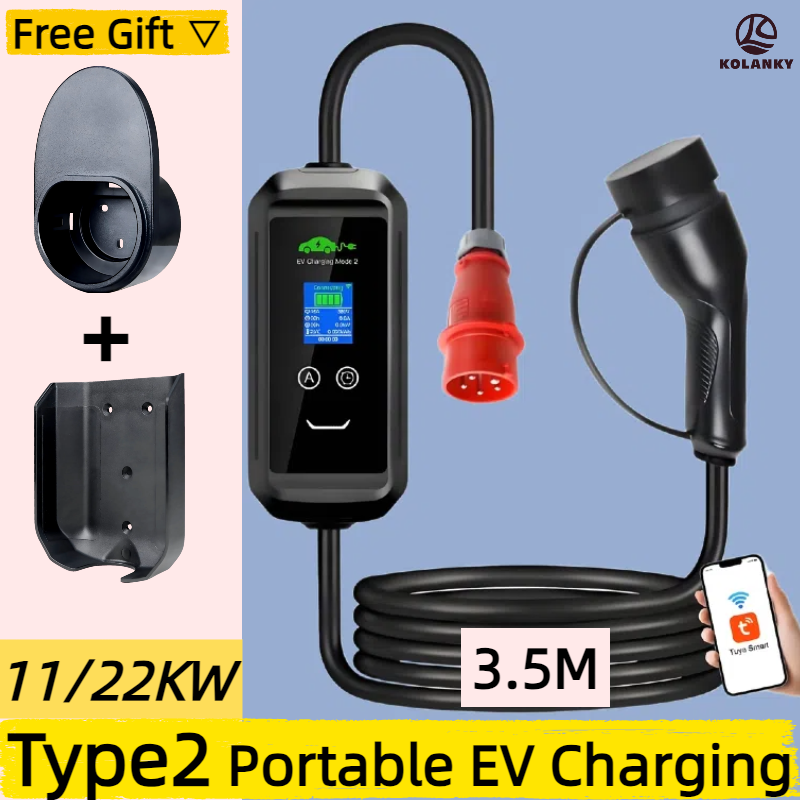 3.5M Kablo Type2 EV Taşınabili - Type 2 Portable Ev Charger 11Kw Cee incelemesi ve fiyatı
